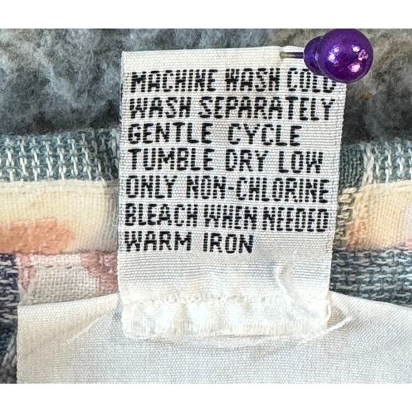 Alfred Dunner Womens 8 Petite Button Shirt Pastel Heart Check Pattern - Picture 12 of 13